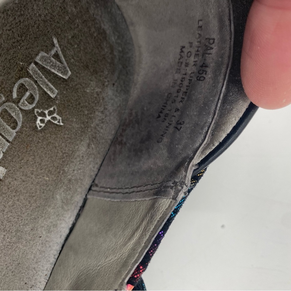 Alegria Paloma Minnow Rainbow Women’s Colorful Metallic Mary Janes 37 - Picture 7 of 10